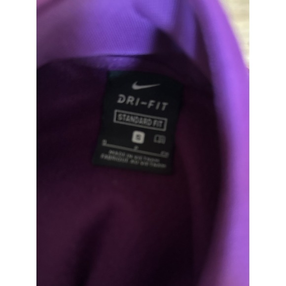 Nike Dri-Fit Women's Purple Quarter Zip Pullover Long Sleeve Top Size S - Picture 3 of 7